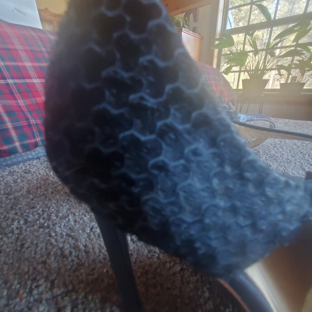 LAMB gunmetal and blue heels size 7.5 - Picture 7 of 7